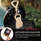 Wood Grill Scraper - Wooden Alternative for A BBQ Grill Brush, Made from Natural Pine Hardwood - Uses The New EasyShape Technology for Safe Cleaning & Bristle Free Barbecue