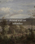 InSimSea Framed Canvas Wall Art Vintage Decor, Nature Landscape Paintings Artwork, Large Prints, Vintage Farmhouse Decor, Retro Wall Decoration for Bedroom Living Room Bathroom, 20"x30"