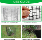 6 PCS Plant Protectors from Animals,14" H X 13" D Metal Mesh Plant Cage Covers with Garden Plant Outdoor for Flower Vegetable to Keep Animals Out