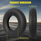 4.80/4.00-8 Tire and Inner Tube, Premium Rubber Wheelbarrow Replacement Parts for Hand Truck Lawn Mower Dollies Wagon Dolly Trailers Go Kart 2 Pack