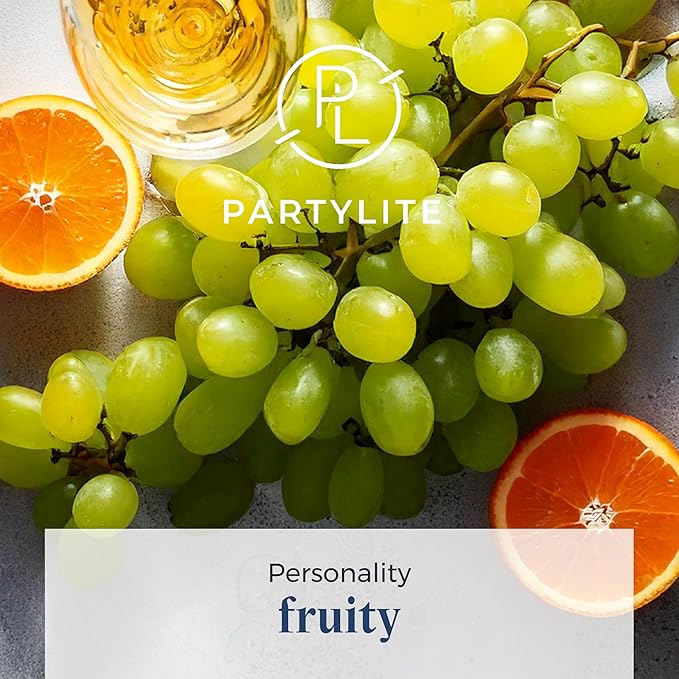 PartyLite 3-Wick Jar Candle, Highly Fragranced Clean Burning Glass Candle, 25-45 Hours Burn Time (Merry Mimosa)