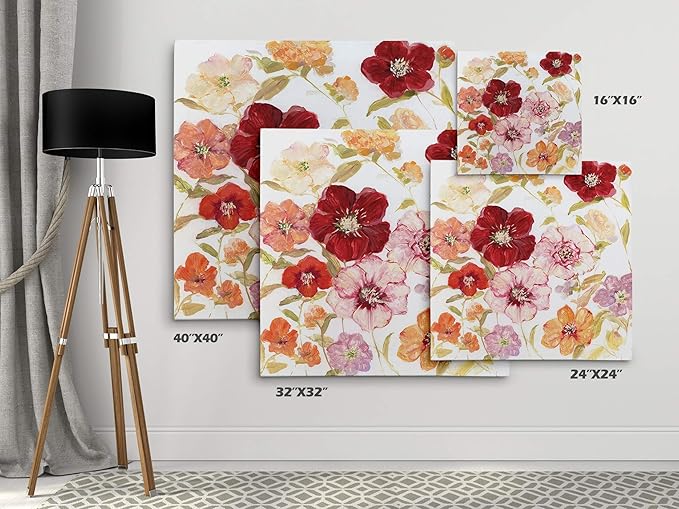 Wexford Home Avant Garden II Gallery Wrapped Canvas Wall Art, 32x32,