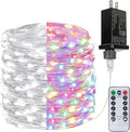 Cool White ⇋ Multicolor 66Ft 200LED Fairy Lights Plug in with Remote, Waterproof String Lights Outdoor 8 Modes Bedroom Decor, Twinkle Light for Girl's Room Garden Christmas Decorations