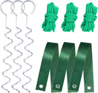 A Tree Support kit for straightening Trees, which Includes Supporting Metal Stakes and Ropes. It can Also be Used for Tree Protection in Harsh Weather and Outdoor Tent Fixation. (1)