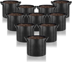 Gardenera Fabric Grow Bags - 10-Pack 7 Gallon Planters with Handles, Perfect for Growing Vegetables, Flowers, and Herbs in Small Spaces