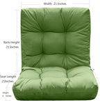 QILLOWAY Outdoor Chair Cushion for Patio Furniture, Waterproof Patio Cushions Set of 4 with Ties, Fade Resistant Replacement Pads for Outdoor Rocking Chairs,Dark Green