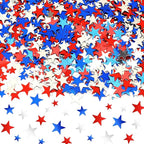 MARFOREVER 4th of July Confetti, Red White and Blue Confetti Table Decorations Glitter Patriotic Scatter Independence Day Star Sprinkles for Fourth of July Memorial Day Party Supplies
