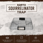 Rugged Ranch Squirrel Trap, Live Animal Catch & Release Cage, Squirrelinator, Black - Humane Indoor and Outdoor Catcher for Chipmunks and Squirrels