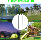 20 Pack 10 Inch Heavy Duty Trampolines Wind Stakes Galvanized Steel Garden Stakes U-Shaped Staples for Landscaping, Camping Tents, Soccer Goals and Garden Decoration
