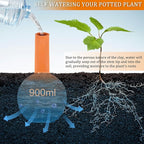 30 oz Terracotta Plant Watering Globes(3Packs), Self-Watering Clay Irrigation Device, Automatic Slow-Release Watering for Indoor & Outdoor Plants, Up to 2 Weeks, for Vacations & Large Potted Plants