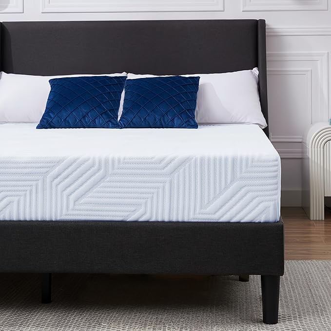 6 Inch Queen Size Mattress, Gel Memory Foam Mattress Queen Mattresses Medium Firm Mattresses for Pressure Relief,Mattress in a Box,CertiPUR-US Certified