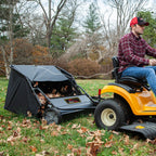 Brinly 42" Tow-Behind Lawn Sweeper in Hammered Finish with High-Velocity Brushes