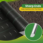 Landscape Staples 12 Inch 60 Pack, Garden Stakes Galvanized Garden Staples 11 Gauge, Plant Cover Stakes for Lawn Weed Barrier