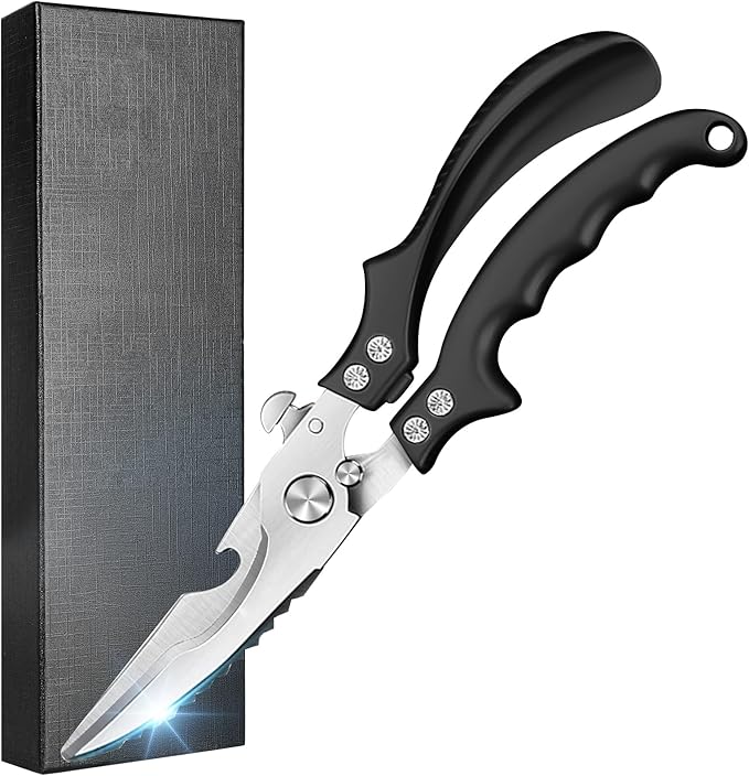 SiXing Kitchen Shears – Heavy Duty & Dishwasher Safe-Professional Stainless Steel Scissors for Meat, Poultry, Herbs. Sharp, Rust-Proof with Comfort Grip. Multi-Use Cooking Tool for Chefs & Home.