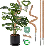 3 Pack Moss Pole, 48 Inch Monstera Plant Support, Moss Poles for Climbing Indoor Plants, Bendable Coco Coir Plant Support Stakes for Potted Plants, Pothos, Philodendron