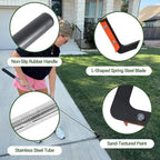 58in Crack Weeder with Spring Steel L-Shaped Blade Adjustable Stainless Steel Handle Garden Crevice Weeding Tool for Sidewalks, Driveways, and Patios