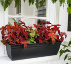 The HC Companies Eclipse Window Planter Box, 24 Inch, Black, 2-Pack