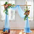 MDS Halloween Chiffon Draping Fabric - 2 Panel, 30" Wide x 30ft Long - Sheer Spooky Arbor & Canopy Drapery for Haunted House Backdrops, Party Ceilings, DIY Costumes & Themed Events - Turquoise