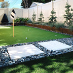 Edge Right - Hammer-in Landscape Edging - 48-inch Strips - 14-inch Depth 1/4-inch Rounded top COR-Ten Steel (5 Pack)