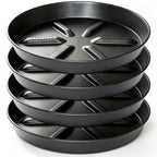 NIMYAU Plant Saucer 6 Inch 4 Pack,Thick Plastic with Raised Center Design Plant Saucers 8 10 12 14 17, Superior Drainage Drip Tray for Indoor Outdoor Planters (6 inch)