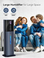 Humidifiers for Bedroom, 2.11Gal 8L Quiet Humidifiers for Large Room with Timer, 360°Nozzle, 3 Speed Ultrasonic Cool Mist Humidifier with Humidistat for Baby, Customize humidity for Home Adults Plants