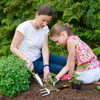 Garden Tool Set, 3 Piece Gardening Tools Includes Garden Trowel, Transplant Trowel and Hand Rake with Non-Slip Ergonomic Handle, Heavy Duty Garden Kit for Planting, Garden Gifts, Yellow
