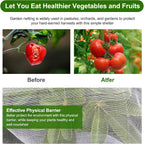 Garden Netting, Jevrench Durable Ultra Fine Garden Netting, Garden Plant Cover Row Cover Makes Plants, Vegetables, Fruits, and Flowers Grow Better (8ft x 25ft)