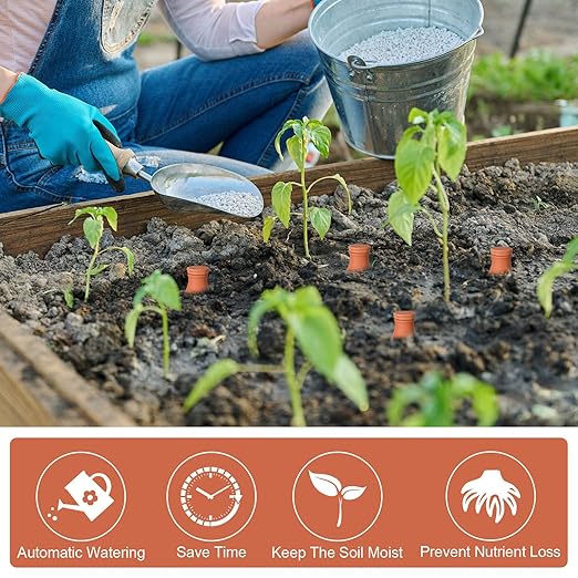 DoubleFill 4 Pcs 18oz Ollas Terracotta Watering Pots Self Watering Planter Insert Terracotta Globes Clay for Outdoor Indoor Garden Plants, Easy to Refill
