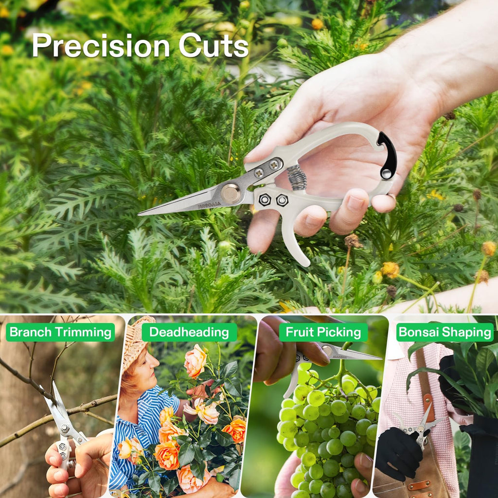 VIVOSUN Pruning Shears for Gardening, Lightweight Plant Pruners for Gardening, Garden Scissors for Cutting Flowers, Trimming Branches, Indoor Plant Scissors, Stylish Garden Gifts for Women
