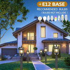 Large Outdoor Post Lights,19.21" 3-Light Lamp Post Light Fixture,Hardwired 120V Exterior Waterproof Pole Lighting,Modern Black Aluminum Lantern for Garden, Yard, Patio, Pathway