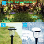 Solar Outdoor Lights - 2 Pack Color Changing Solar Pathway Lights, Waterproof, Maintains 10 Hours of Lighting for Garden, Landscape, Path, Yard, Patio, Driveway
