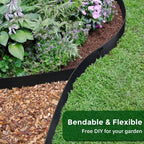 6-Pack 8 inch Black Metal Landscape Edging, Metal Garden Edging Border with 6 Clips,40 Inch Steel Landscape Edging for Yard, Garden, Lawn