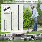 Garden Hoe,2 in 1 Heavy Duty Scuffle Weeding Hoe Garden Tool with Shaped Edge, 45 inch Long Handle, Hand Weeding Rake Action Hoe for Weeding Gardening Grass Weed Moss Removal
