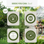 Garden Pack Seeds Pouch - 50 Varieties of Vegetable, Herb & Flower Seeds for Planting - 25,000 Non GMO Heirloom Seeds - Garden Seeds for Vegetable Garden