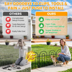 28 Pack 40ft x 13in Decorative Garden Fence Panels - Animal Barrier No Dig Fence Garden Fencing Dog Fence Outdoor for Yard Anti Digging Defense Barrier Garden Edging Border Arched Decorative Fence