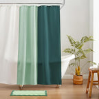 MONDAY MOOSE Bath Mat with Scalloped Wavy Ripple Design, Microfiber Absorbent Non Slip Tufted Rug for Floor, Shower or Kitchen (20x32 inch, Teal Green)