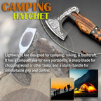 SHINY CRAFTS® Handcrafted Decorative Viking Axe with Leather-Wrapped Handle & Sheath – Engraved Blade – Ceremonial Collectible Gift for Men, Warriors, History Buffs, Cosplay & Display (VBA-03)