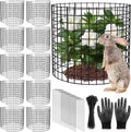 10 Pack Plant Protector from Animals, 13x12 inch Wire Plant Cages Mesh Plant Cage Garden Plant Protector, Sturdy Bunny Barricades Chicken Wire Cloche Plant Protectors for Keeping Bunny Animals Out