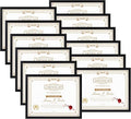 WIFTREY 12 Pack 8.5x11 Certificate Picture Frames, Multi 8.5 by 11 Photo Frame for Award Document Diploma Frame, Wall Hanging or Tabletop Display, Black