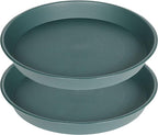 2 Pack of Bird Bath Bowl 12", 1.6" Depth, 10 12 inch Birdbath Bowls Dish Only for The Garden, Large Plant Saucer (12", Green)