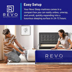 REVO Sleep Gel Memory Foam Mattress, 12-Inch Twin XL – Cooling Mattress with Gel Foam Support and Pressure Relief – Comfortable Sleep Surface for Dorms or Small Spaces