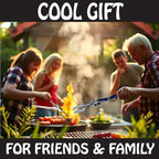 BBQ Croc 3-in-1 Barbecue Tool 15-inch - Pack of 2 - Extra Light Tongs, Spatula and Grill Scraper (Green) (15 inch Without Flashlight)