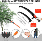 Outvita 7-24FT Telescoping Pruning Pole for Tree Trimming, Manual Pole Saws for Tree Trimmer with Telescopic Extension Pole
