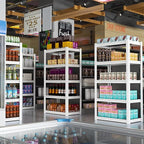 REIBII Storage Shelves 2500LBS Metal Shelving Adjustable Garage Shelving 5 Tier Metal Shelves 60" H White Shelves for Closet Kitchen Pantry 24.4''W X 16.4''D X 60''H