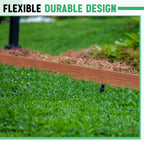 100ft Landscape Edging 4 Inch Tall Garden Edging Borders No Dig Lawn Border with 90 Anchoring Spikes Mini Plastic Fence for Landscaping Yard Lawn Garden Grass Flower Beds Home