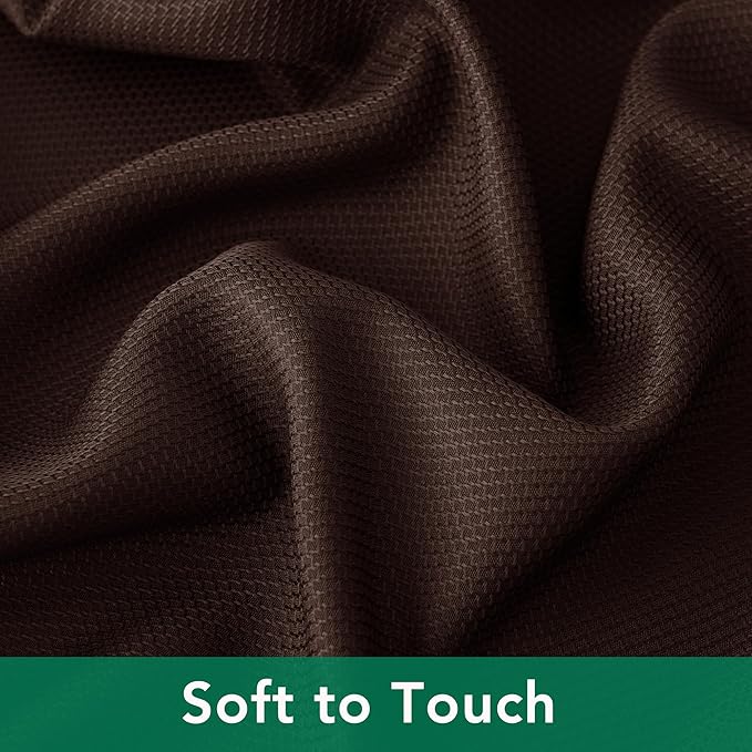 Biscaynebay Textured Fabric Square Tablecloth 90x90 Inch, Brown Water Resistant Card Table Cloth Folding Table Cover for Dining, Kitchen, Wedding and Parties etc. Machine Washable