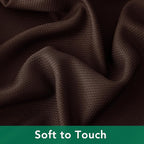 Biscaynebay Textured Fabric Tablecloths 60x84 Inches Rectangular, Brown Water Resistant Tablecloths for Dining, Kitchen, Wedding and Parties etc. Machine Washable