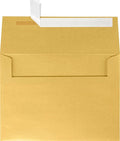 LUXPaper A7 Invitation Envelopes | Peel & Press | 5 1/4" x 7 1/4" | Gold Metallic | 80lb. Text | 250 Qty