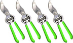 Garden Guru Classic Bypass Pruning Shears Clippers – Heavy Duty Forged Steel Garden Pruners – Safety Lock – Non Slip Comfort Grips – Cuts up to 1” – Professional Bypass Pruners for Gardening (4 Pack)