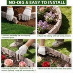Landscape Edging Garden Edging Border Faux Stone Edging,17FT x 2.75 in Tall